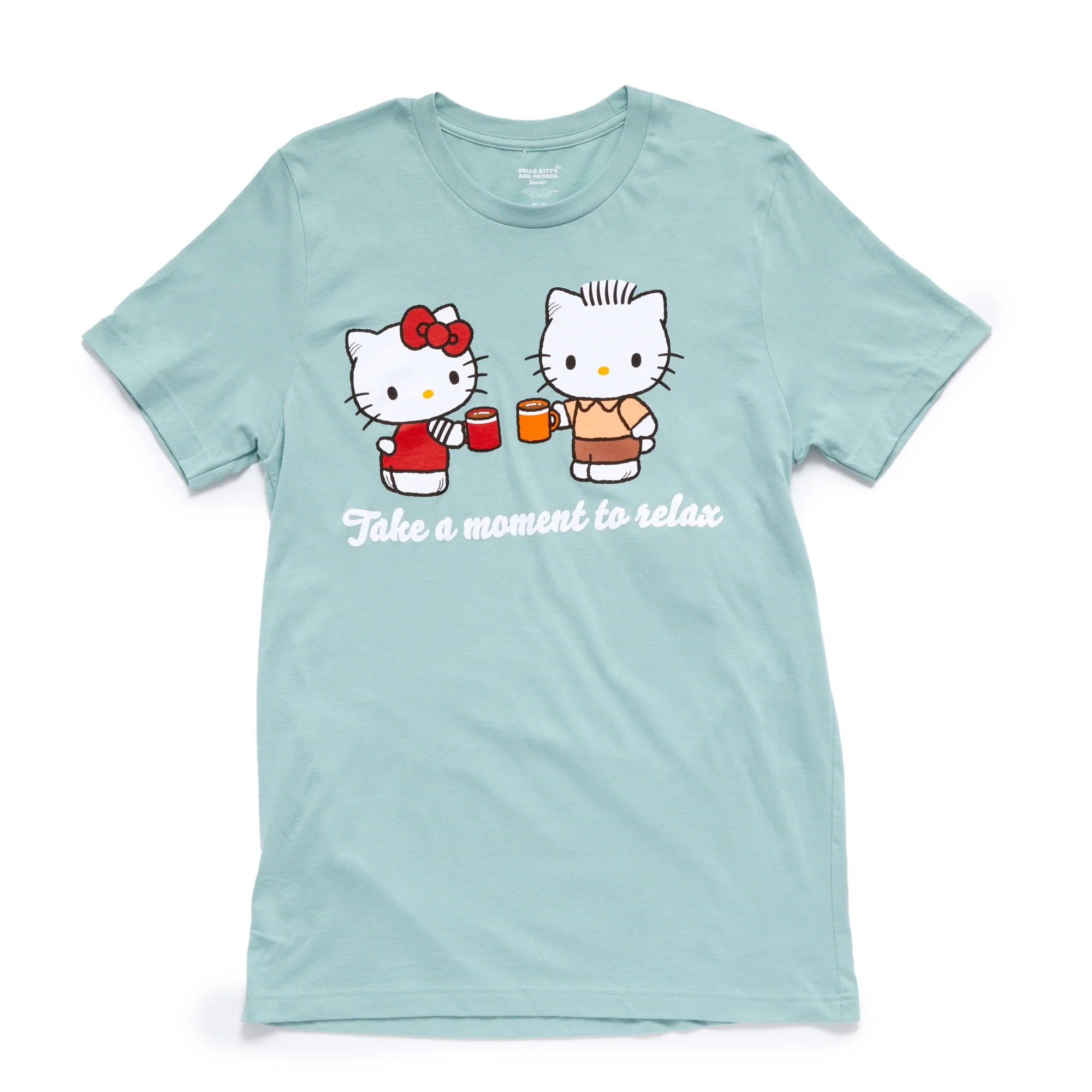Hello Kitty & Dear Daniel Adult Take A Moment To Relax Tee (Light Green)