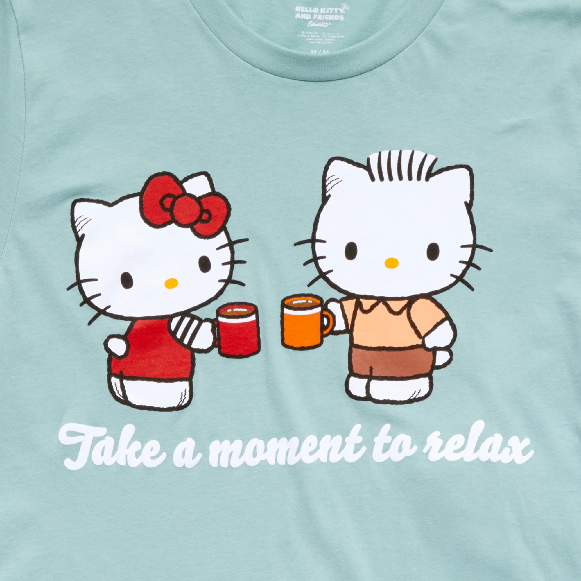 Hello Kitty & Dear Daniel Adult Take A Moment To Relax Tee (Light Green) - Image 2