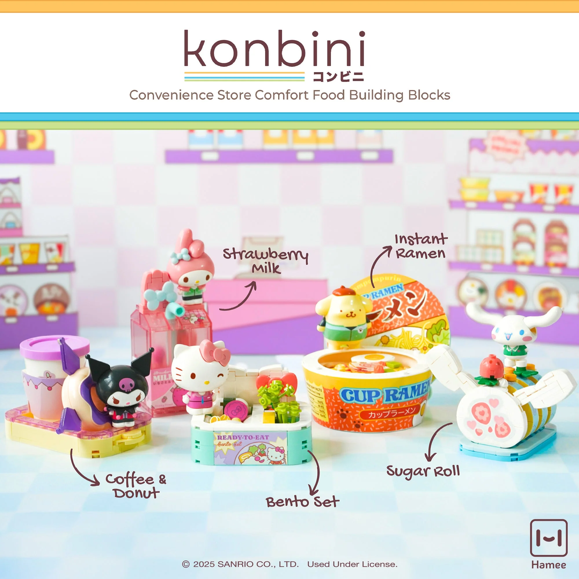 Hello Kitty Konbini Building Blocks Set (Ready-to-Eat Rice Set) - Image 2