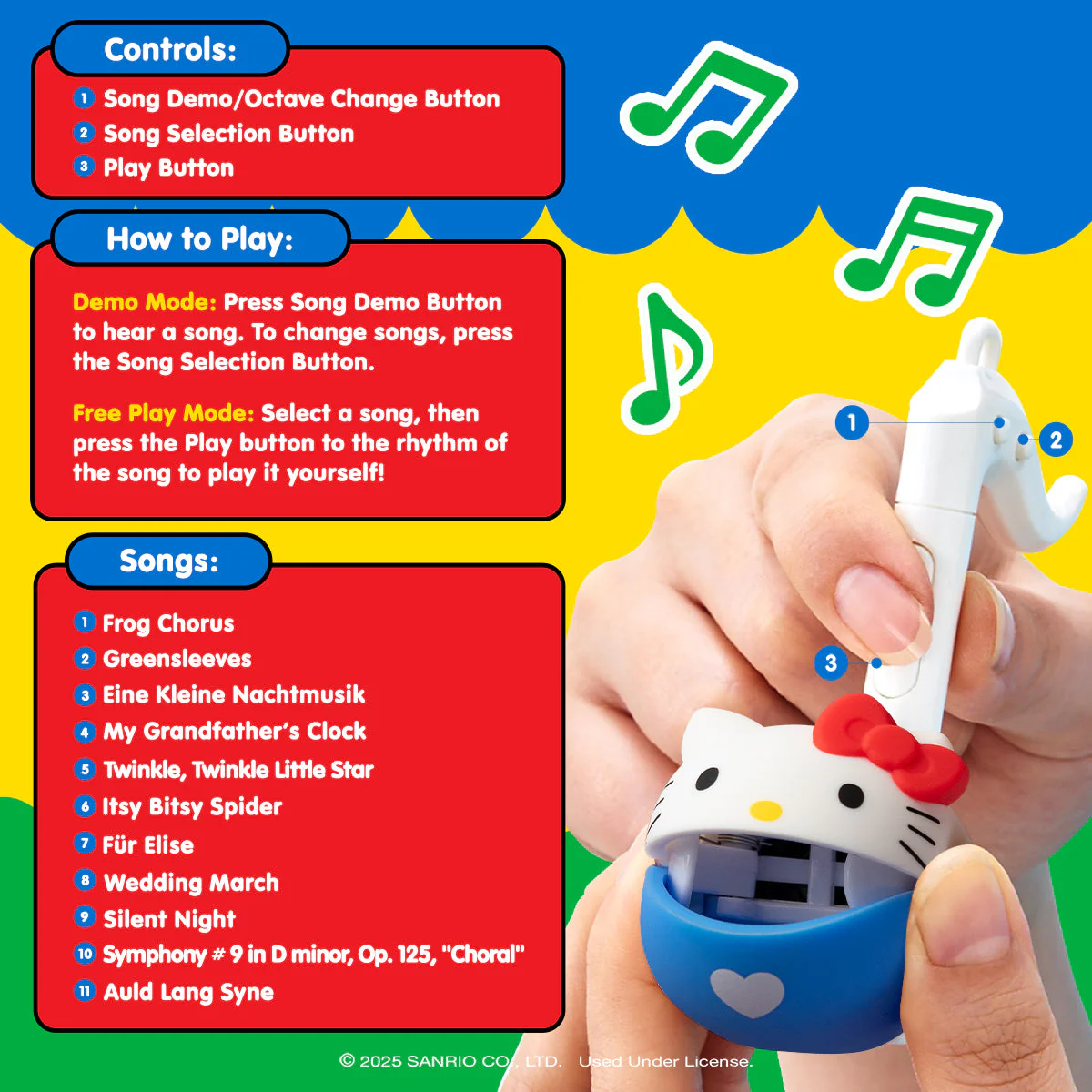 Hello Kitty Mini Otamatone Melody Charm - Image 5