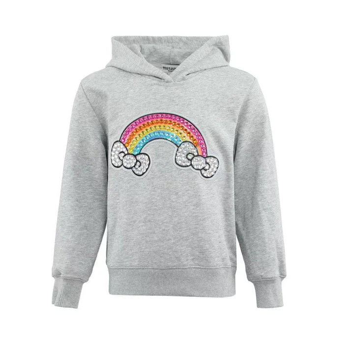 Hello Kitty x Lola + The Boys Kids Rainbow Hoodie (Heather Grey)