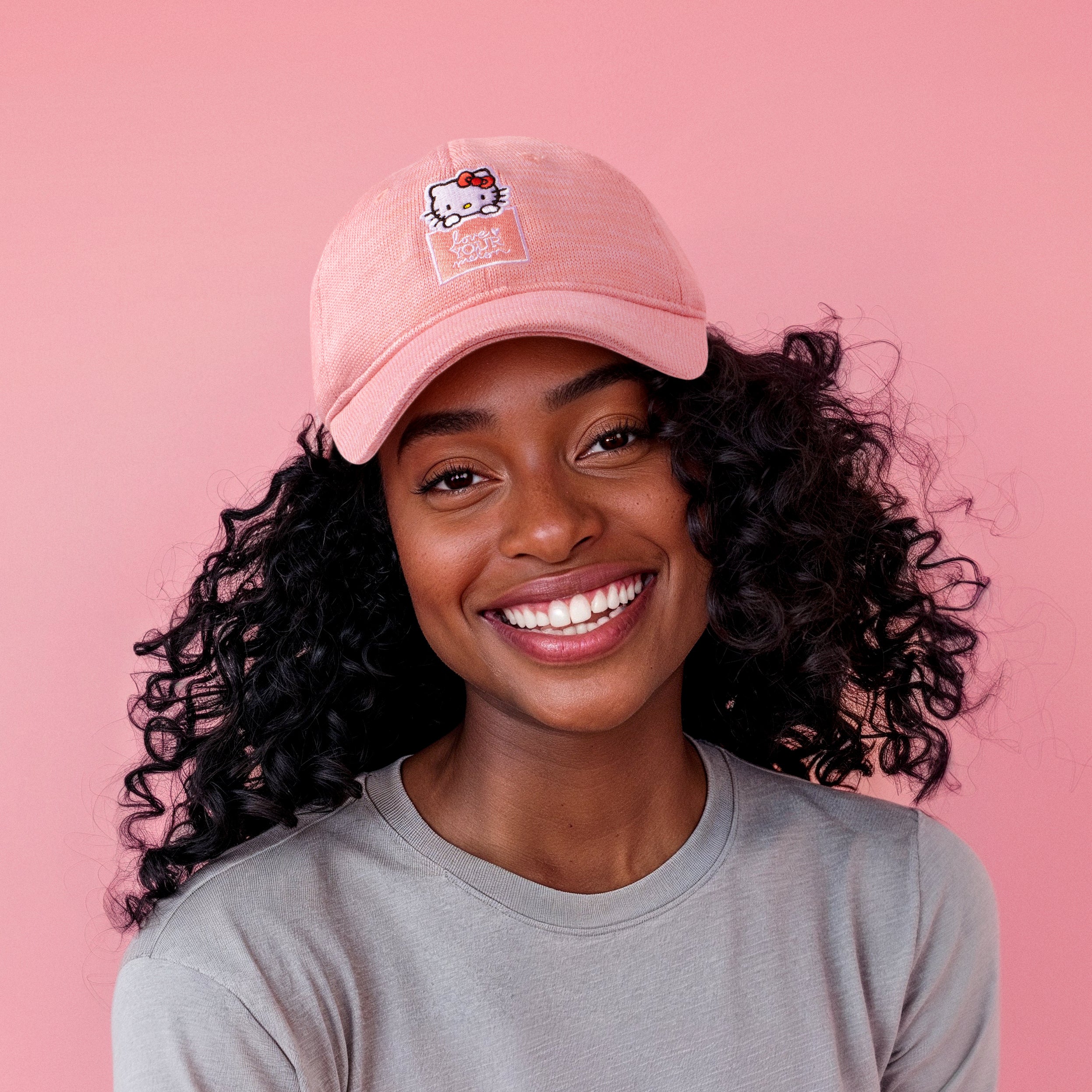 Hello Kitty x Love Your Melon Speckled Hero Cap (Pink) - Image 2
