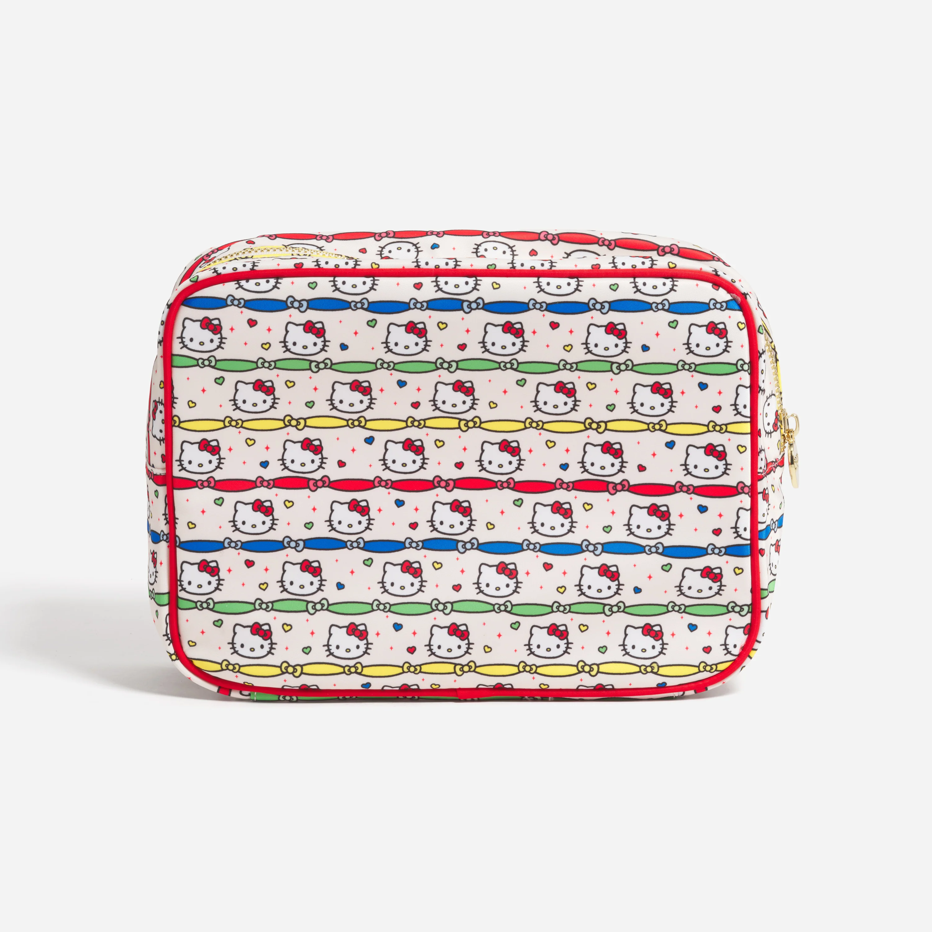 Hello Kitty x Stoney Clover Lane Clear Front Large Pouch (Hello Kitty Ribbon Stripe)