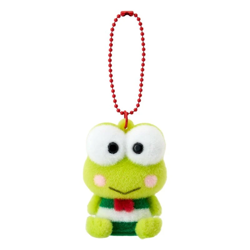 Keroppi Classic Flocked Keychain Mascot