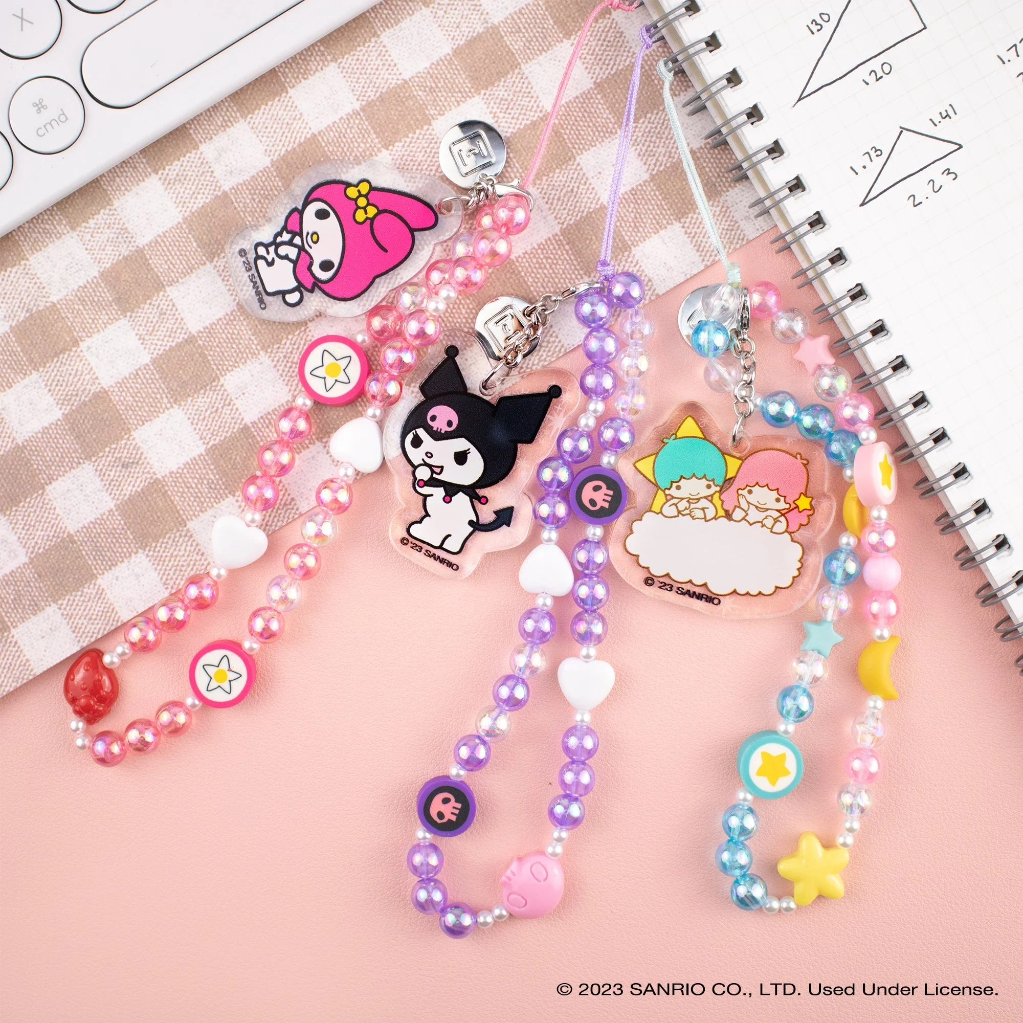 Kuromi Beaded Charm Mobile Phone Wrist Strap - Image 8
