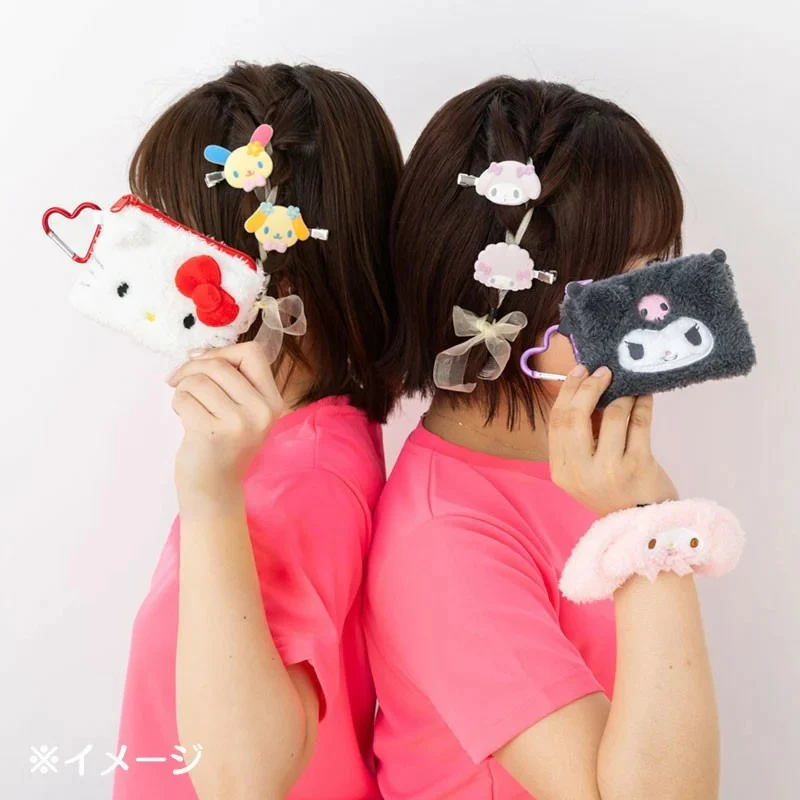 Kuromi Fuzzy Mini Zipper Pouch - Image 2
