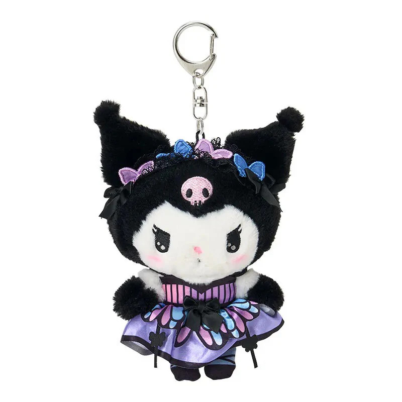 Kuromi Plush Mascot Keychain (Monarch Butterfly Series)