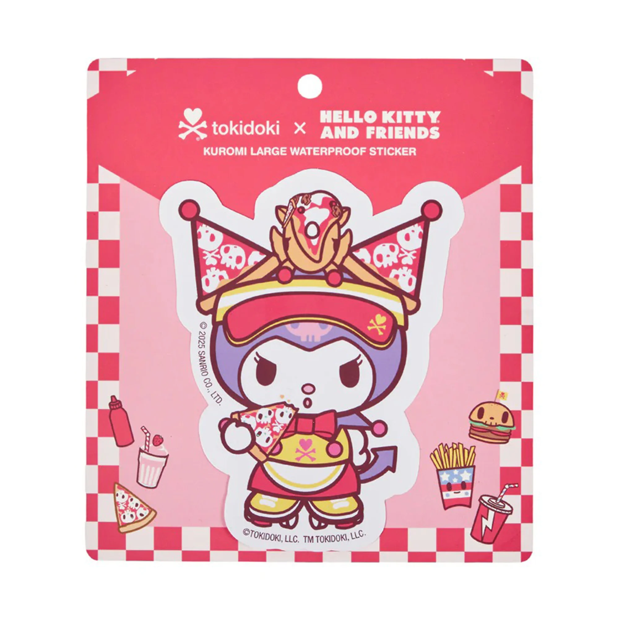 Kuromi x Tokidoki Large Sticker (Fast Food)