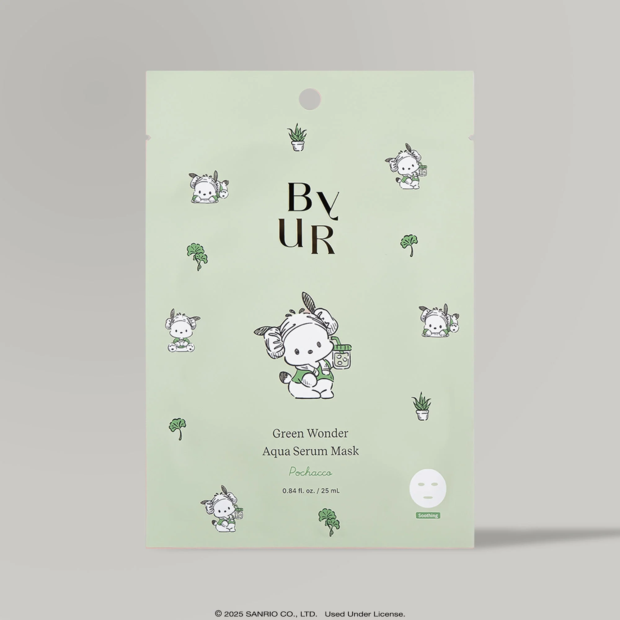 Pochacco x ByUR Green Wonder Aqua Serum Mask (Sanrio K-Spa Edition)